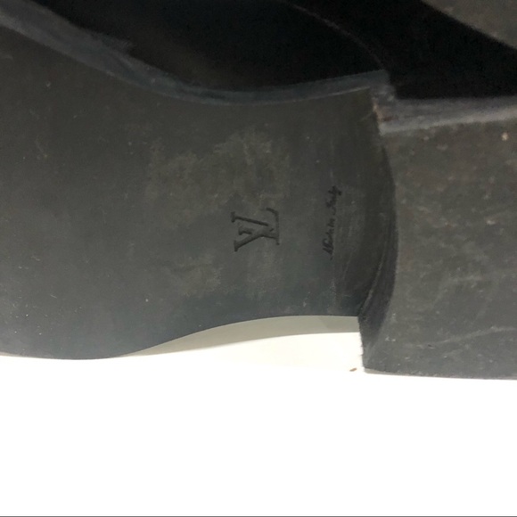 Authentic Louis Vuitton Wonderland Leather Moto Combat Military Boots 7.5 - Picture 10 of 11